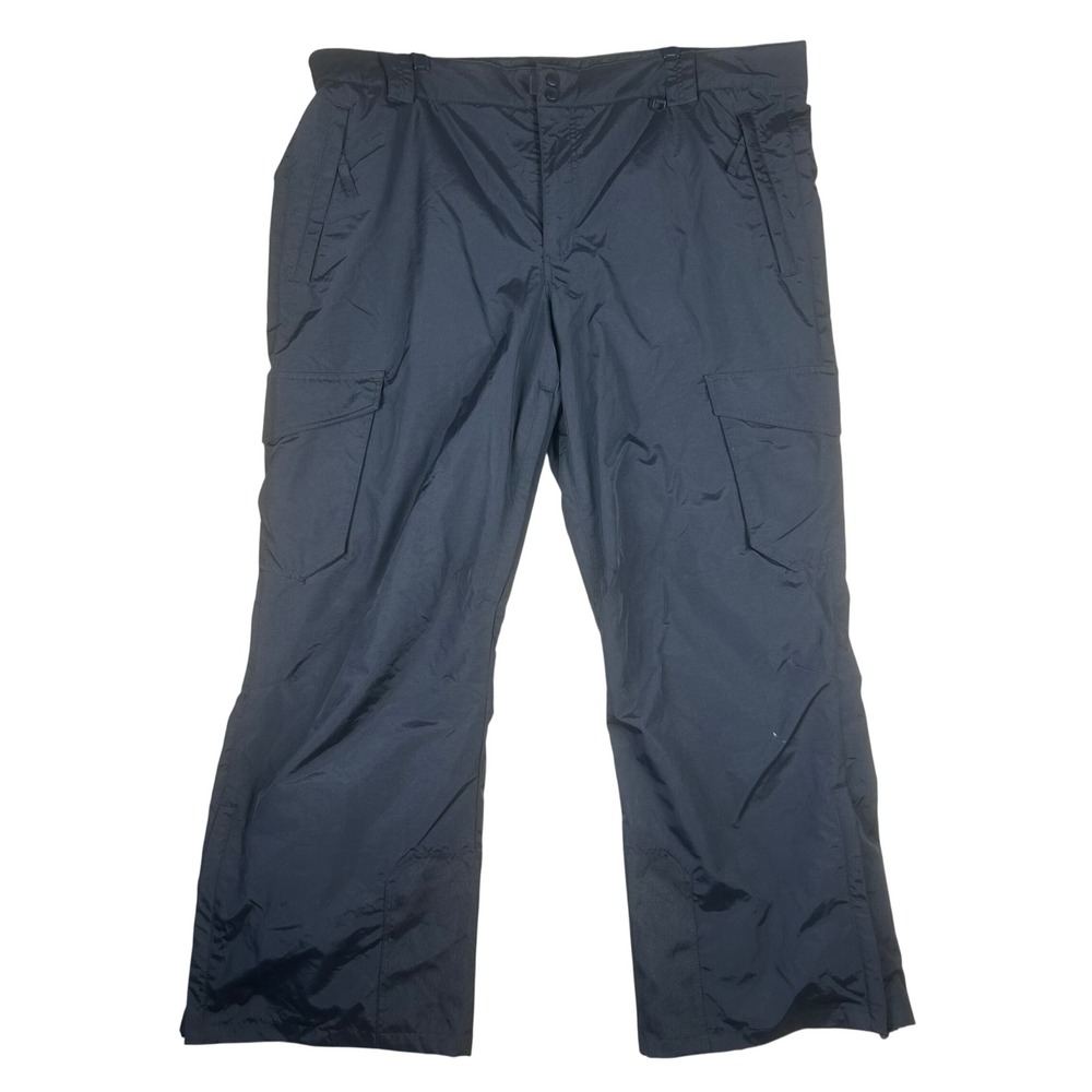 Slalom Mens Black Cargo Snow Pants Ski‎ Snowboard Insulated Leg Vents XXXL